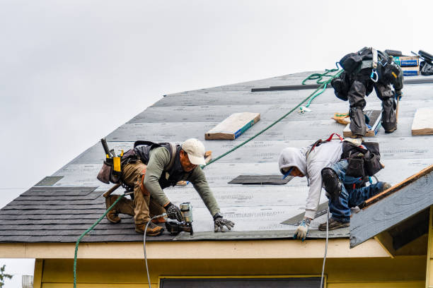 Professional Gutter Installation technician working in Petersburg, AK